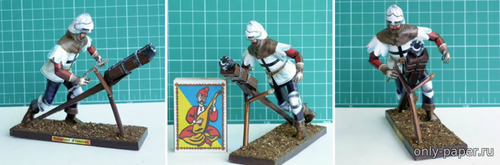 Сборная бумажная модель Артиллерист