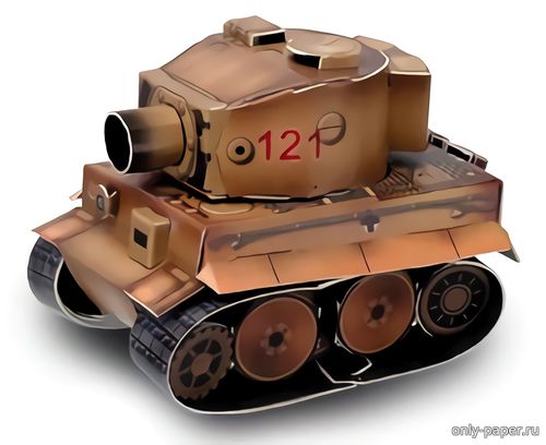Сборная бумажная модель Танк Тигр / Tiger