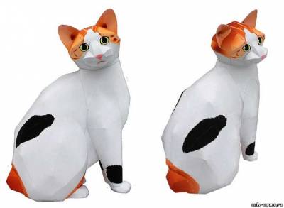 Сборная бумажная модель Японский бобтейл / Japanese Bobtail