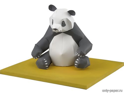 Сборная бумажная модель Большая панда / Giant Panda