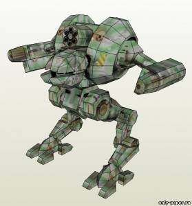 Бумажная модель робота Uziel Модель робота Uziel из бумаги/картона